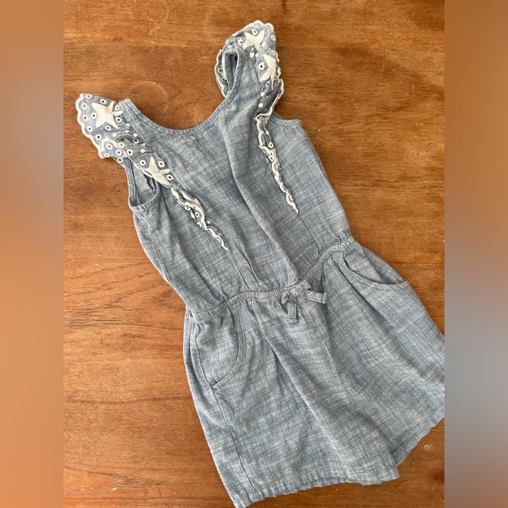 Cat & Jack Jean Girls Romper XS 4/5